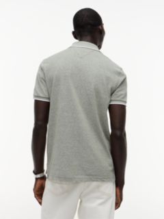 Regular Fit Pique Polo Shirt With Linen — Green 4