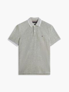 Regular Fit Pique Polo Shirt With Linen — Green 5