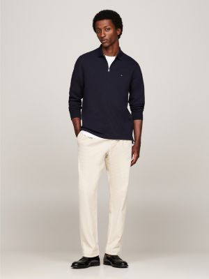 Mens quarter zip polo sale