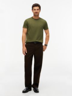 Flag Embroidery Slim Interlock Knit T-Shirt — Green 2