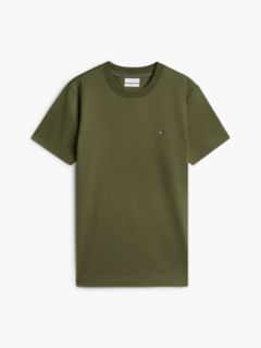 Flag Embroidery Slim Interlock Knit T-Shirt — Green 5