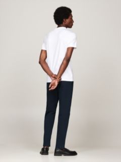 Flag Embroidery Slim Interlock Knit T-Shirt — White 6