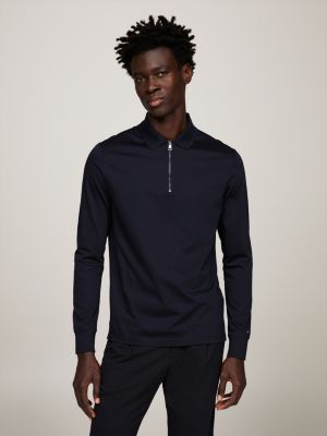 Long sleeve clearance polo zip