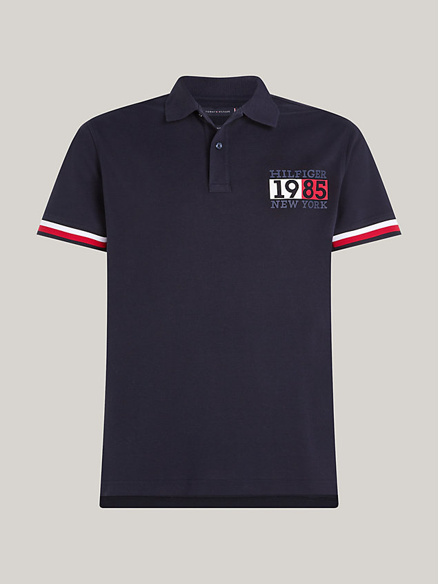 blue logo tipped slim fit polo for men tommy hilfiger