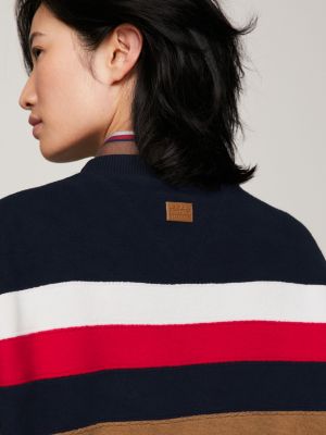 Tommy x Pendleton New York Stripe Oversized Sweatshirt Blue