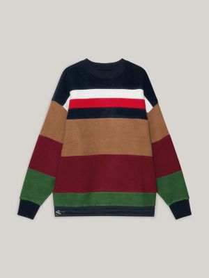 Tommy x Pendleton New York Stripe Oversized Sweatshirt | Blue