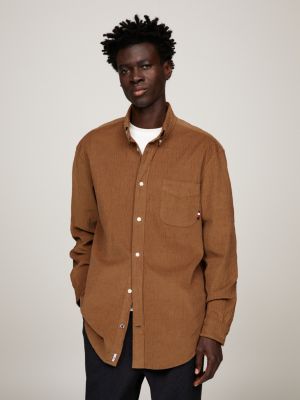 Chemises, Veste Chemise Oversize Brossée À Carreaux Marron Carreaux Noirs