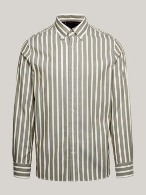 Stripe Regular Fit Oxford Shirt | GREEN | Tommy Hilfiger