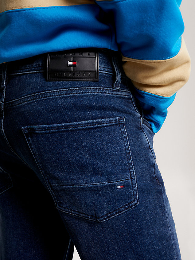 denim jeansy denton o dopasowanym prostym kroju dla mężczyźni - tommy hilfiger