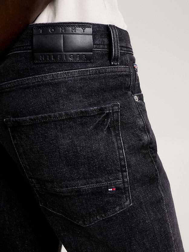 Denton Fitted Straight Black Jeans | DENIM | Tommy Hilfiger