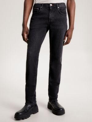 Denton Fitted Straight Black Jeans | Denim | Tommy Hilfiger