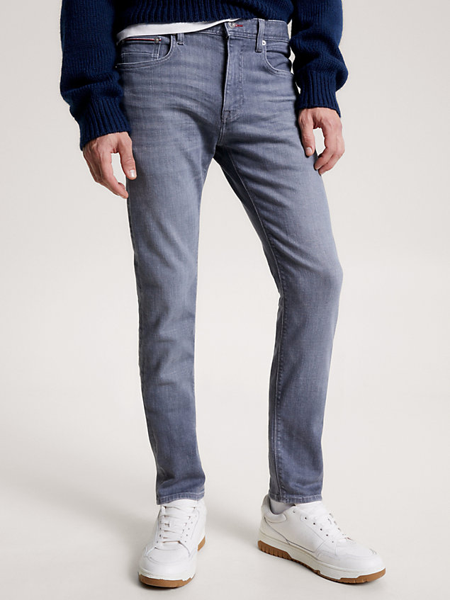 denim th flex bleecker slim jeans mit fade-effekt für herren - tommy hilfiger