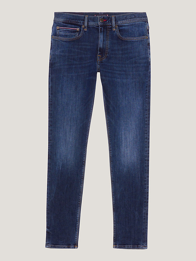 denim layton extra slim jeans mit fade-effekt für herren - tommy hilfiger