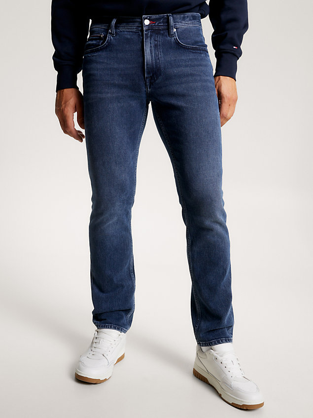 denim mercer regular jeans met fading voor heren - tommy hilfiger