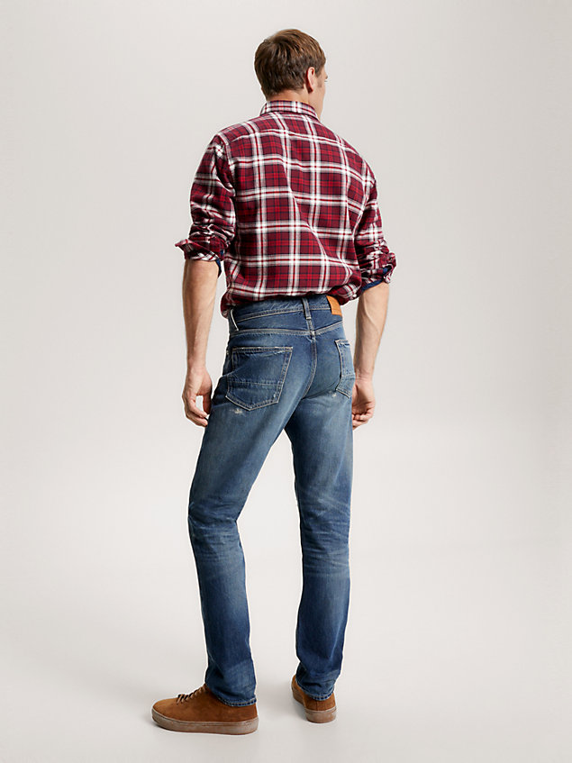 denim mercer regular distressed jeans for men tommy hilfiger