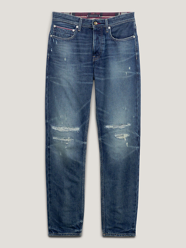 denim mercer regular distressed jeans for men tommy hilfiger