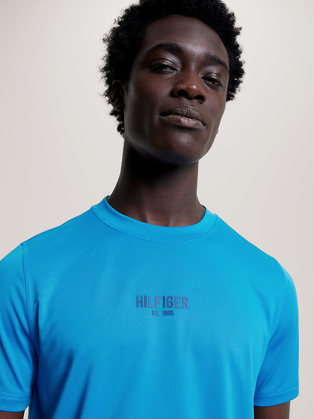 blue sport essential lightweight recycled jersey t-shirt for men tommy hilfiger