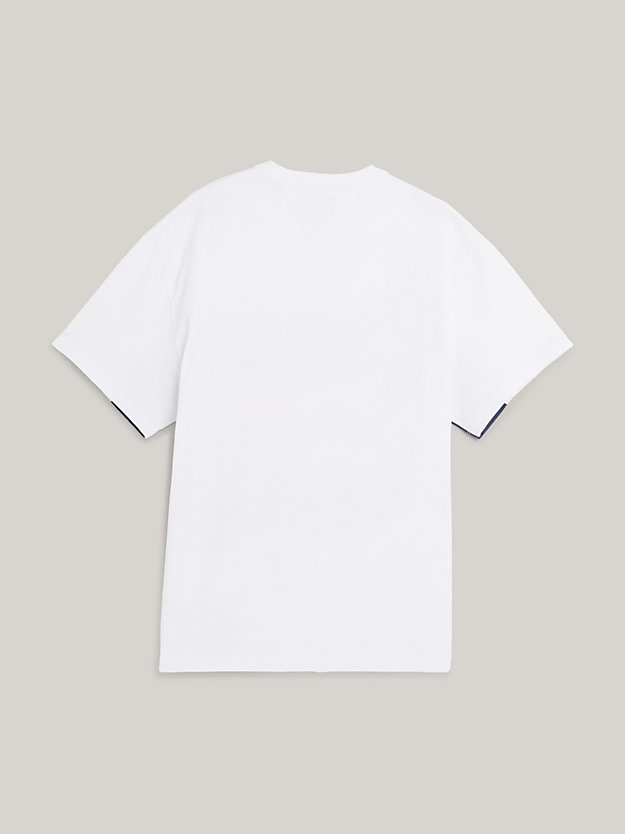 biały t-shirt tommy x mercedes-amg f1 x awake ny dla mężczyźni - tommy hilfiger
