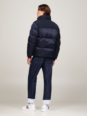 TH Warm New York-Puffer-Jacke mit Monogramm | Blau | Tommy Hilfiger