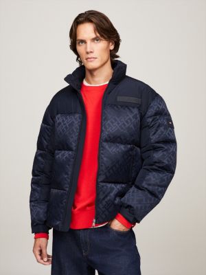 Tommy jeans rugby store stripe puffer jacket