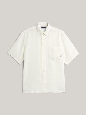 Beschrijvend rustig aan Bijdrage Tommy Hilfiger x Vacation linnen overhemd met korte mouwen | WIT | Tommy  Hilfiger