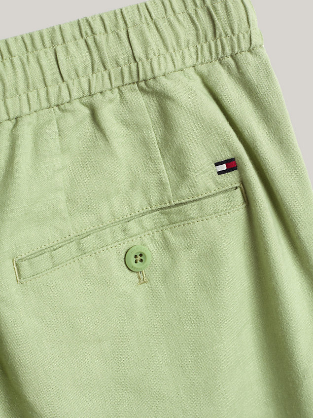 green lekkie spodnie tommy hilfiger × vacation z szerokimi nogawkami dla mężczyźni - tommy hilfiger