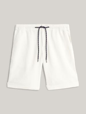 Short chino droit lin majoritaire blanc homme