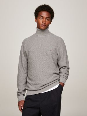 Tommy hilfiger waffle knit on sale sweater