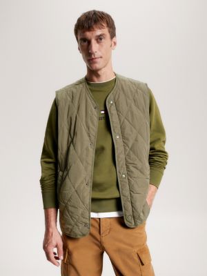 TH Warm Packable Recycled Padded Liner Vest | Khaki | Tommy