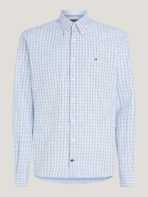 Camisa Tommy Hilfiger Slim Fit Cuadros azul/blanco hombr