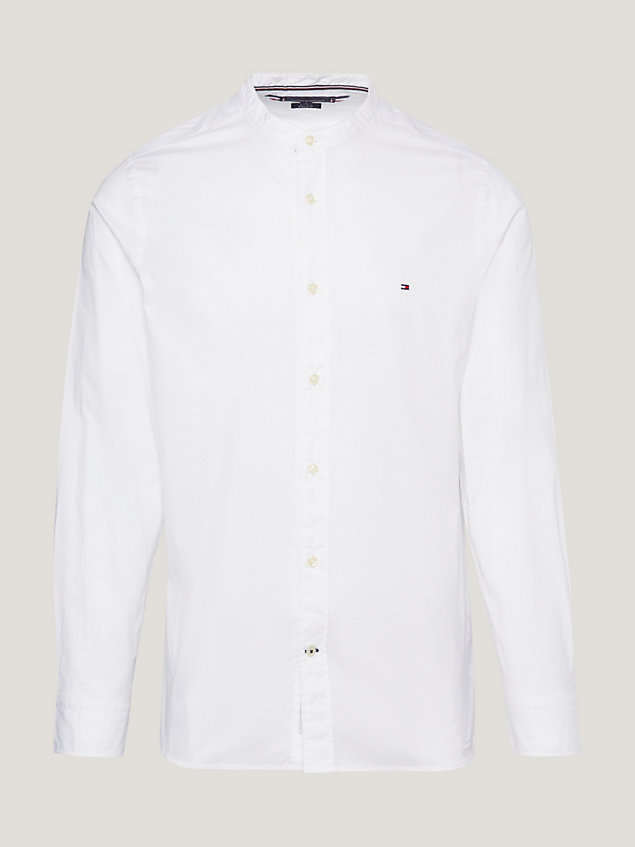 white natural dye regular fit shirt for men tommy hilfiger