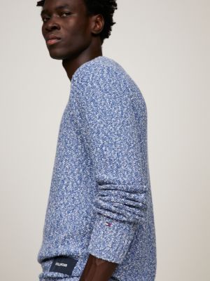 Rundhalspullover aus Flammgarn | Blau | Tommy Hilfiger 