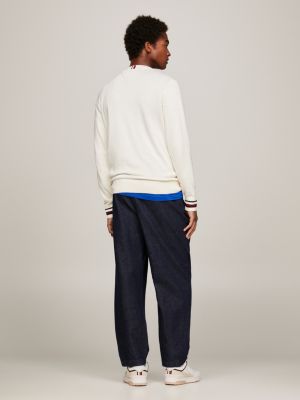 Global Stripe Pullover mit Logo | BEIGE | Tommy Hilfiger