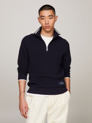 Mock shop zip sweater