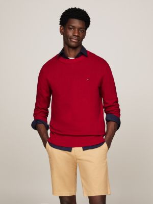 Red tommy hilfiger jumper on sale mens