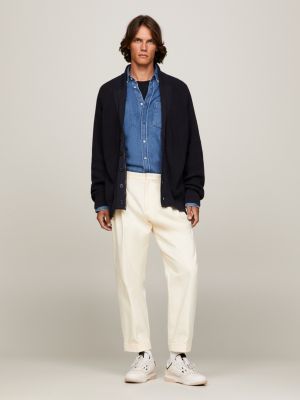 Relaxed Fit Rippstrick-Cardigan | Blau | Tommy Hilfiger