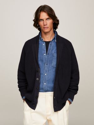 Cardigan with tie on sale men