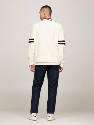 Hilfiger Monotype Cardigan mit Kontrast-Streifen | BEIGE | Tommy  