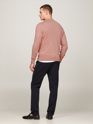 Pink tommy hilfiger jumper on sale mens