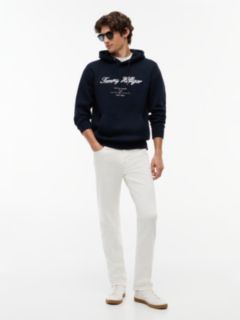 Logo Embroidery Fleece Hoody — Blue 2