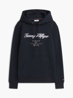 Logo Embroidery Fleece Hoody — Blue 8