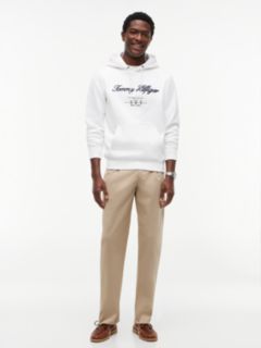 Logo Embroidery Fleece Hoody — White 2
