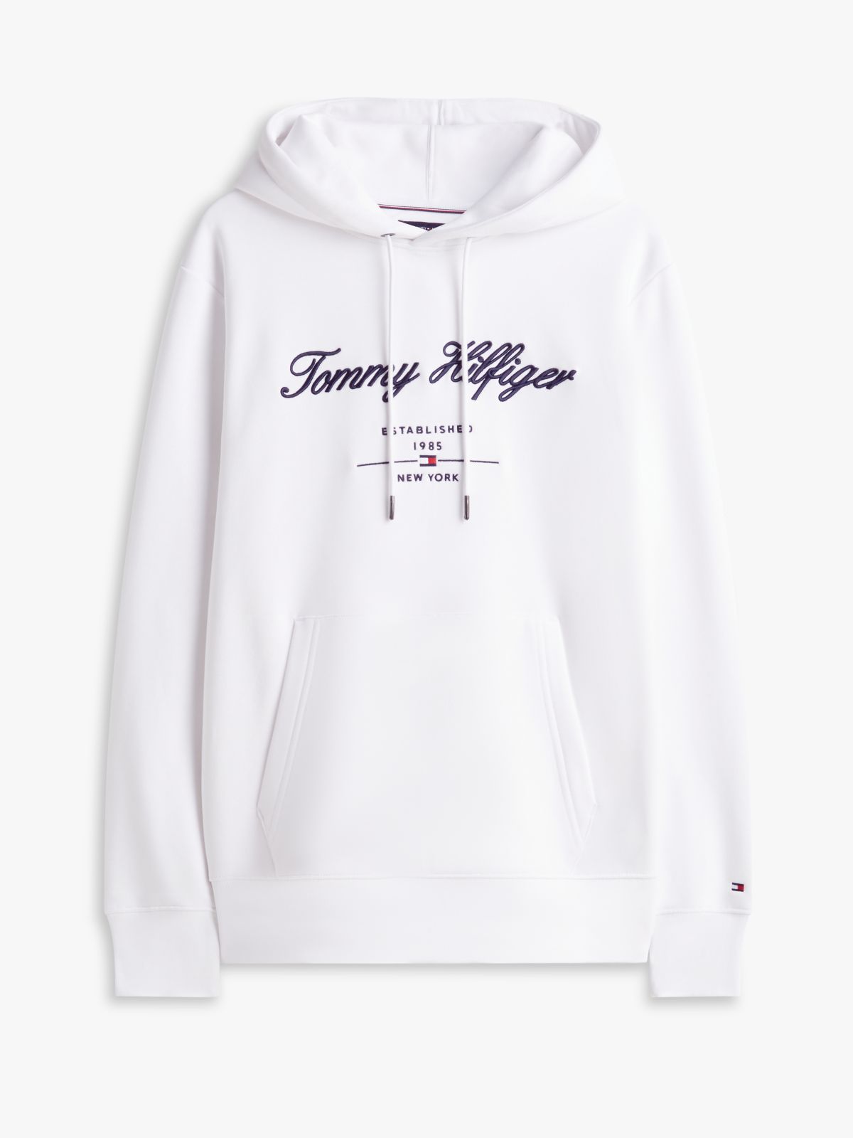 Logo Embroidery Fleece Hoody — White