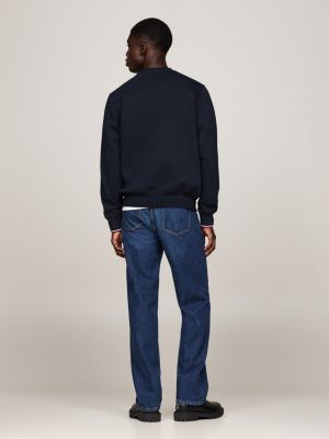 Tipped Cuff Crew Neck Sweatshirt | Blue | Tommy Hilfiger