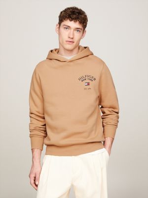 Varsity Arched Logo Hoody | Khaki | Tommy Hilfiger