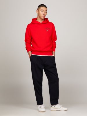 Varsity Arched Logo Hoody | Red | Tommy Hilfiger