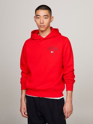 Sweat à capuche logo primary rouge homme - Tommy Hilfiger