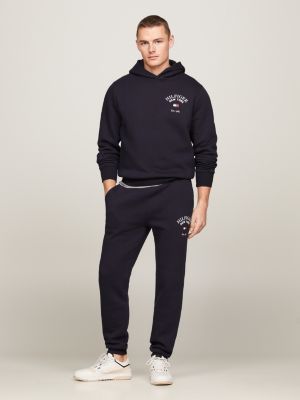 Varsity jogger met gebogen logo Blauw Tommy Hilfiger