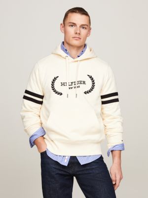 Tommy Hilfiger mit Hoodie | Beige Tunnelzug Logo-Stickerei | und