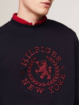 | | mit Hilfiger Sweatshirt Tommy Oversize-Wappen Blau